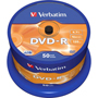 VERBATIM DVD-R AZO MATT SILVER 4.7GB SPINDLE 50-PACK 43548